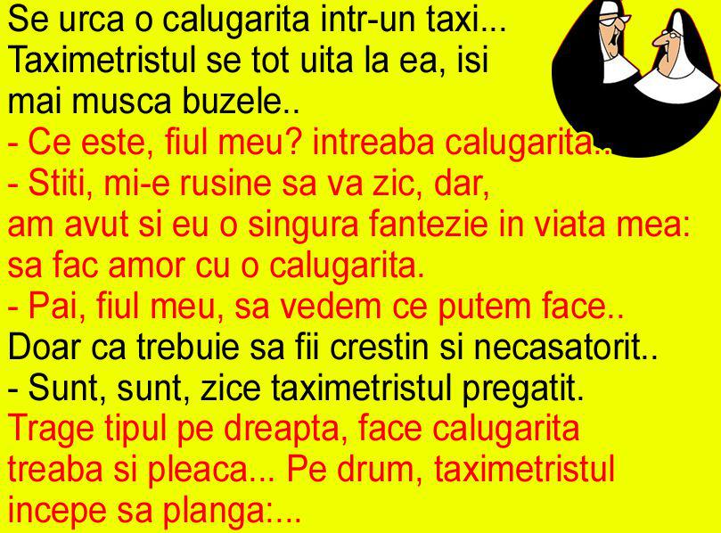 Banc Taximetristul și Călugărița Stiri Pe Scurt Unica Ro