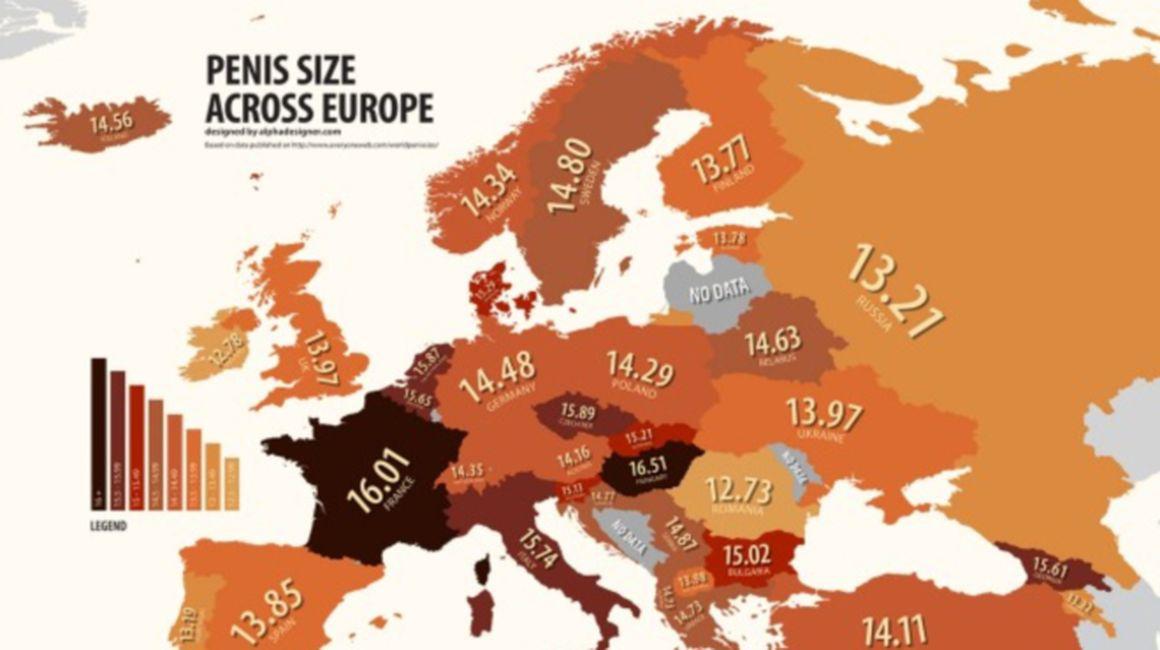 Harta Europei Cu Mărimea Penisurilor Vezi Unde Se Situează Romanii Relaţii Sex Unica Ro