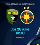 FCSB pornește aventura europeană la Prima TV. În primul meci din acest sezon Europa League, o va întâlni pe Rudar Velenje