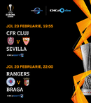 Digi Sport 1 transmite în direct meciul CFR Cluj - FC Sevilla, joi, 20 februarie