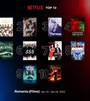 Top 10 filme și seriale Netflix în România, săptămâna 18-24 aprilie 2022