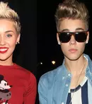 Justin Bieber o susţine pe Miley Cyrus