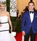 Jennifer Lawrence s-a afişat alături de iubit la Globurile de Aur