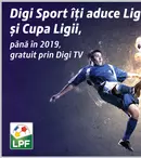 Liga 1 și Cupa Ligii se văd gratuit în rețeaua RCS & RDS, la Digi Sport