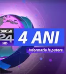 Mâine, 1 martie, Digi 24 împlinește 4 ani