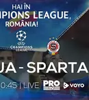 În seara asta, Steaua – Sparta Praga joacă live la Pro TV