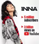 INNA, un nou record pe YouTube: 3 miliarde de vizualizări pe YouTube pe propriul canal și peste 5 milioane de abonați