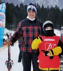 Cristi Brancu, prima lecție de schi alături de fiul său. Cum s-a descurcat prezentatorul TV