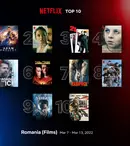 Top 10 filme și seriale Netflix în România, săptămâna 7-13 martie