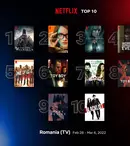 Top 10 filme și seriale Netflix în România, săptămâna 28 februarie - 6 martie