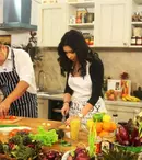 VJ Mihaela a gătit un burrito vegetal în bucătăria lui Marius Tudosiei
