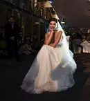 FOTO. Alina Pușcaș, din nou în rochie de mireasă
