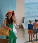 Adela Popescu, surprinsă fără machiaj în vacanța din Grecia. Imagini rare cu vedeta și familia ei
