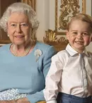 FOTO. Prințul George, fiul Ducelui William, a gătit tradiționala budincă de Crăciun alături de Regina Elisabeta a II-a