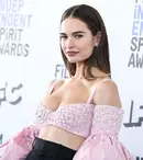 Lily James a strălucit pe covorul roșu. Actrița din „Pam & Tommy” a purtat o rochie transparentă, cu spatele gol