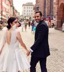 Încă o nuntă superbă printre actorii turci! Serkan Çayoğlu şi Özge Gürel s-au căsătorit!