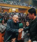 David Popovici, față în față cu Victor Rebengiuc: „O lecție vie de talent și demnitate”. Mesajul sportivului după întâlnirea cu marele actor