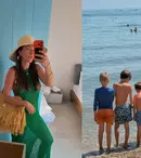 Adela Popescu a renunțat complet la machiaj! Cum s-a afișat vedeta în vacanța din Grecia. Imagini de colecție cu familia vedetei