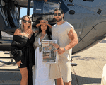 Primire VIP pentru Florian Munteanu! Actorul român vestit la Hollywood a fost dus la mare cu elicopterul