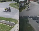 Ultimele clipe din viaţa celor doi tineri aflaţi pe motocicletă, surprinse de camere de supraveghere, în Timiş