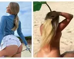 Imagini strict interzise minorilor: de la golf, s-a filmat goală-pușcă prin nisip! „Ce naiba e asta?”