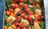 Pui, chorizo și cartofi dulci