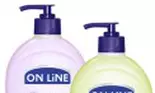 ON LiNE  te alinta cu doua noi arome: sapun lichid cu liliac si sapun lichid cu masline