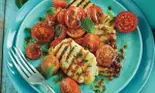 Halloumi – brânză orientală cu roșii și mentă