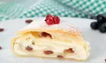 Plăcintă de brânză dulce, cu stafide