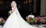 Katharine McPhee, o prințesă din basme la nunta cu muzicianul David Foster