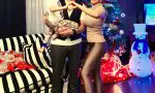 Andreea Mantea și Cristi Mitrea, alături de David, lângă bradul de Crăciun. Oare s-au împăcat?