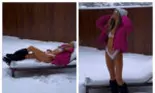 Diana Munteanu a pozat în costum de baie, în zăpadă. Fanii nu s-au abținut și au reacționat: „Femeia asta e frumoasă și la 100 de ani'