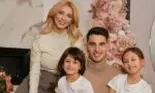 Dovada că Victor Cornea a fost acceptat de fetițele Andreei Bălan. Ipostaza în care au fost filmați cei trei