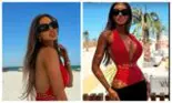 Cât costă costumul de baie roșu cu care Bianca Drăgușanu a atras toate privirile pe litoral. Ședință foto pe plajă, desprinsă parcă din 'Baywatch'