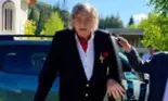 Florin Piersic, apariție emoționantă la Putna, alături de Sofia Vicoveanca. Actorul s-a deplasat cu ajutorul unei cârje