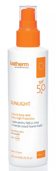 Lapte pentru față și corp, Ivatherm, SPF 50, 56,7 lei
