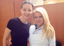 Cristina Dochianu a luat lecţii de scrimă de la Ana Maria Brânză