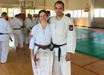 Ada Roseti predă arte marțiale. E profesoară de Krav Maga