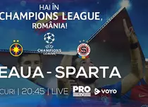 În seara asta, Steaua – Sparta Praga joacă live la Pro TV