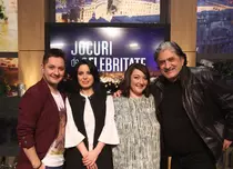Invitații serii la „Jocuri de celebritate”: Anca Dumitra, Ecaterina Țugulea, Ovidiu Niculescu și Jean Paler sunt puși pe glume