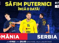 Lupta României cu Serbia, pentru calificarea, după 22 de ani, la Campionatul European de Handbal Masculin, se vede la TVR 2