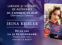 Lifestyle Publishing lansează cartea „De la 100 la 50 de kilograme: Vreau, pot, fac, pentru că merit!”, de Irina Reisler