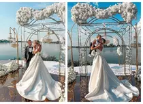 Imagini de poveste de la nunta lui Dani Oțil. Ce le-a spus mirele părinților soției sale la eveniment