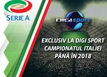 Campionatul italian Serie A va fi difuzat, în exclusivitate, pe Digi Sport