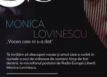 Anunțăm deschisă oficial expoziția manifest Monica Movinescu, „Vocea care ni s-a dat”