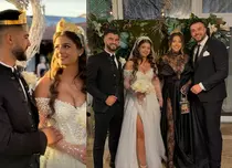 Iancu Sterp și Denisa Coțolan s-au căsătorit religios! Mireasa a schimbat două rochii. Imagini emoționante de la nuntă