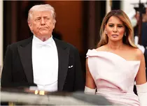 Cât costă rochia purtată de Melania Trump la cina cu Regele Charles. Suma amețitoare plătită pentru ținuta Dior