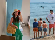 Adela Popescu, surprinsă fără machiaj în vacanța din Grecia. Imagini rare cu vedeta și familia ei