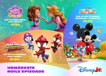 Ce desene animate noi apar la Disney Jr. în septembrie: Sofia Întâi, Păienjenelul Marvel și Mickey Mouse
