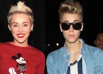 Justin Bieber o susţine pe Miley Cyrus